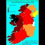 a map of poverty in Ireland in the 1840s